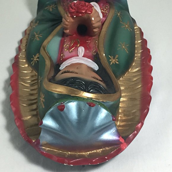 VTG Water Font & Candle Holder WALL MOUNT Mary GUADALUPE Saint ♦︎Hecho e… - Picture 6 of 10